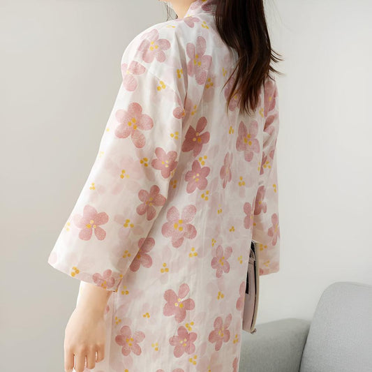 SanaFlora Cotton Robe – Light Grace for Quiet Mornings