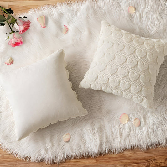 Amoura Plush Cushion Cover – Heart-Shaped Velvet Elegance