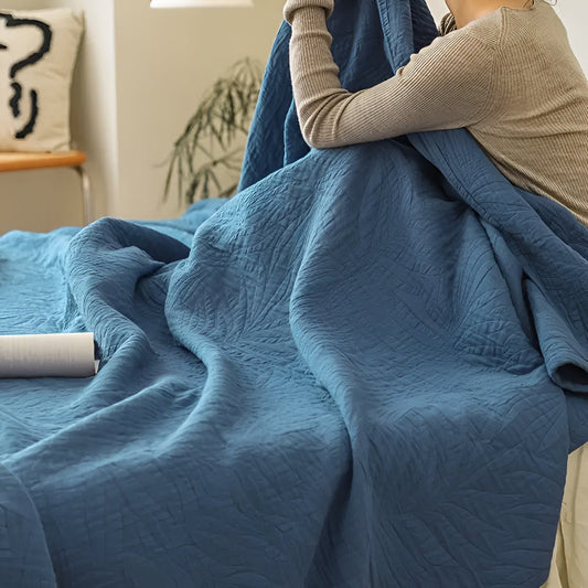 Haiba Cotton Leaf Throw Blanket