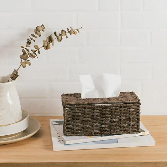 WeaveHaven Rattan Tissue Box