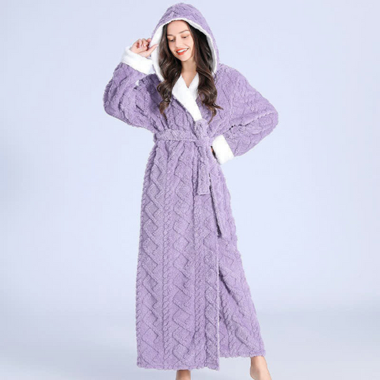 SoraNest Hooded Robe – Wrapped Warmth for Unhurried Living