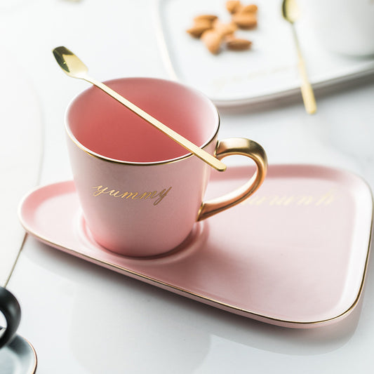 TeaHaven Ceramic Set – Minimalist Cup & Plate for Calm Tea Moments
