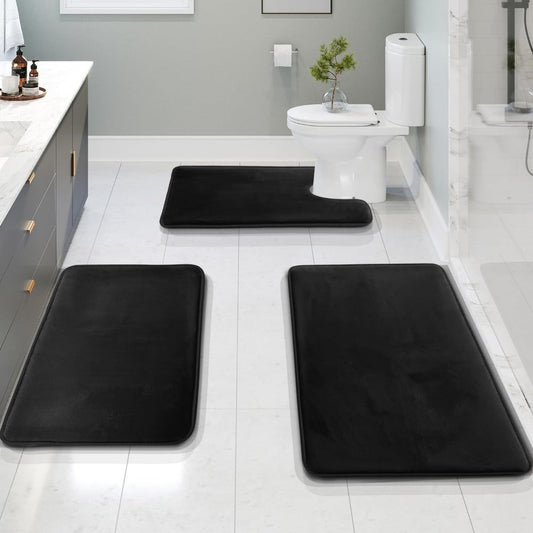 VeluSoft Memory Foam Bath Mat Set – Calm Comfort for Everyday Rituals