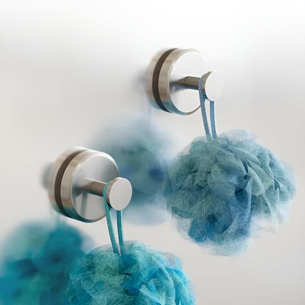GripLuxe Shower Hooks – Self-Adhesive Holders for Smart, Effortless Storage