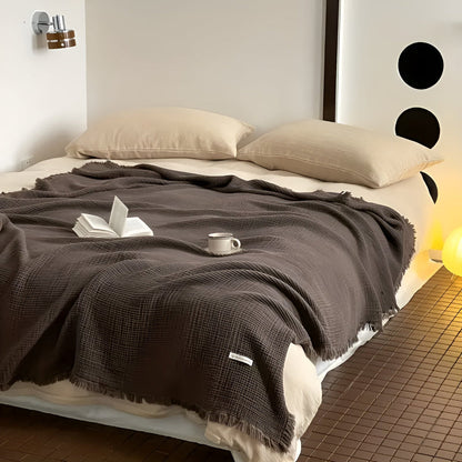 Sazanami Cotton Crinkle Throw Blanket