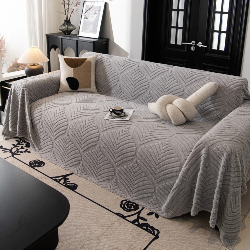 HayashiFleece Leaf Sofa Cover