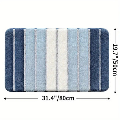 LumaStripe Bath Mat – Soft Structure for Serene Steps