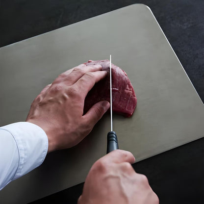 CleanEdge Steel Cutting Board – Double-Sided Antibacterial Prep Surface for Modern Kitchens