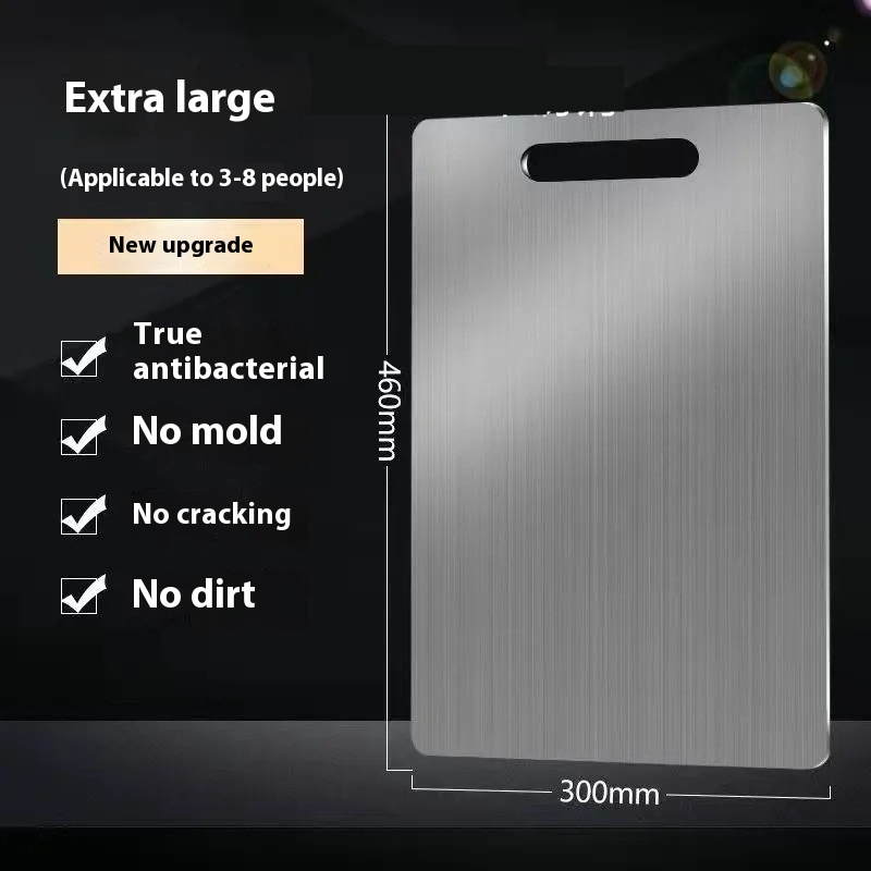 CleanEdge Steel Cutting Board – Double-Sided Antibacterial Prep Surface for Modern Kitchens