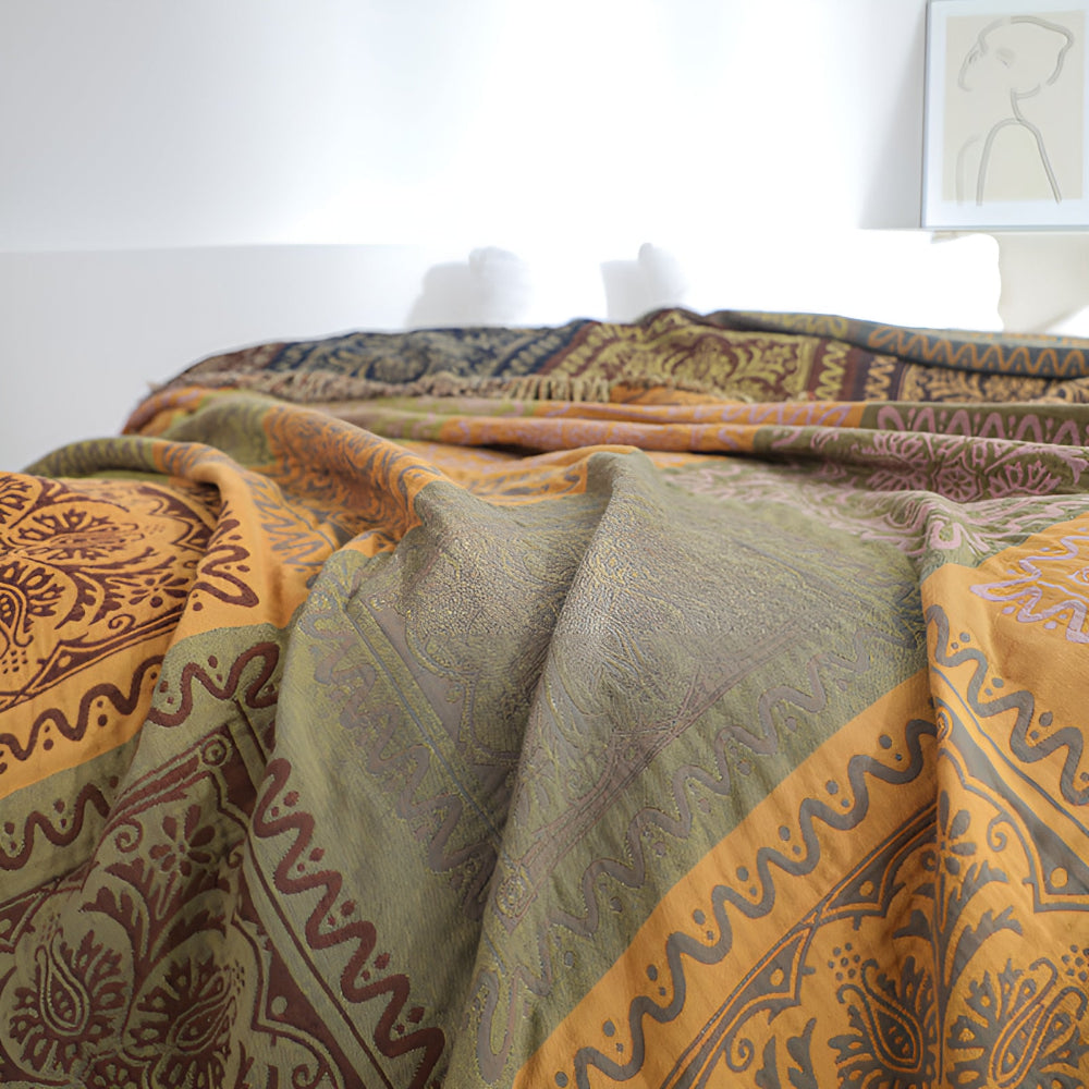 Enso Cotton Tassel Throw Blanket