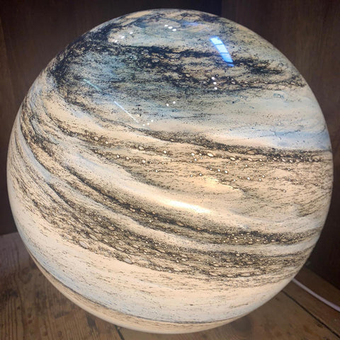 CelestiMoon Glass Lamp – Sculpted Lunar Light for Calm, Atmospheric Spaces