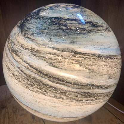 CelestiMoon Glass Lamp – Sculpted Lunar Light for Calm, Atmospheric Spaces