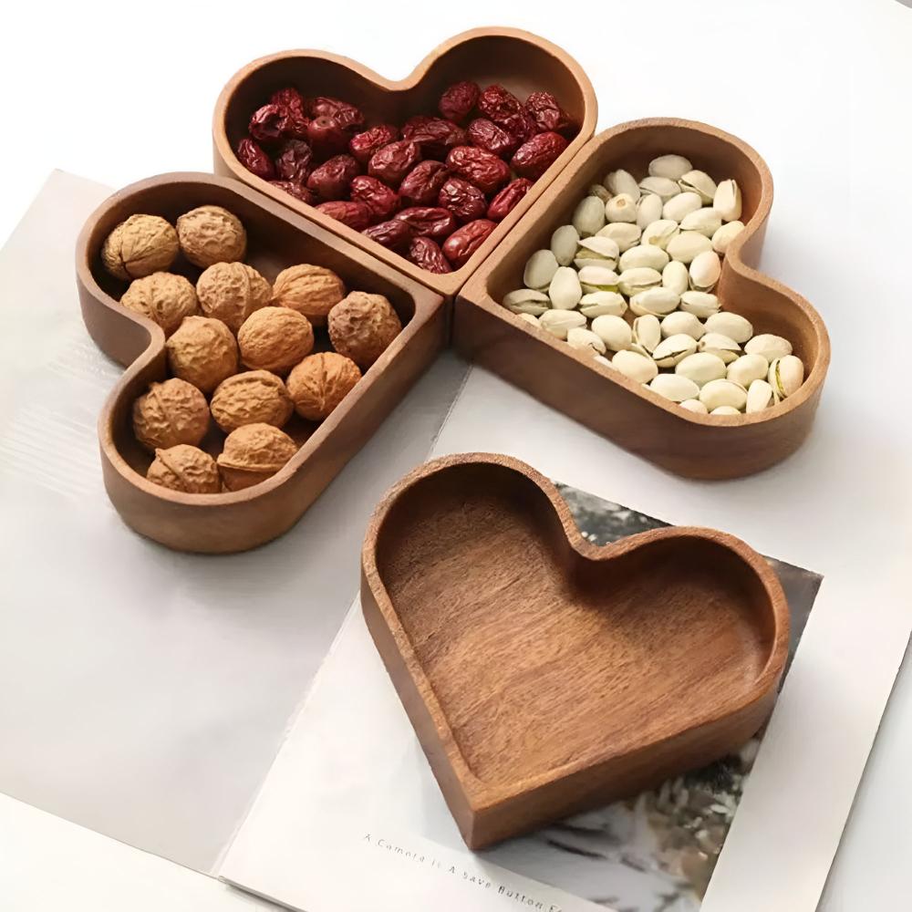 Amora Wooden Snack Tray 4 pcs