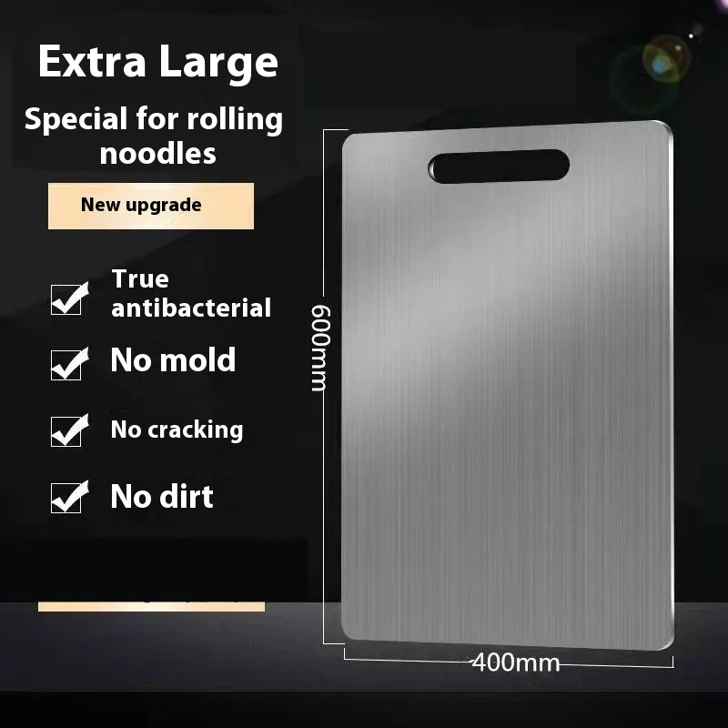 CleanEdge Steel Cutting Board – Double-Sided Antibacterial Prep Surface for Modern Kitchens