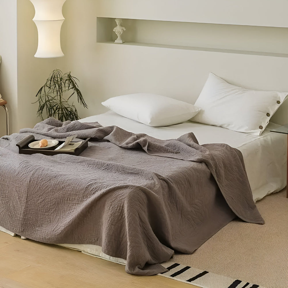 Haiba Cotton Leaf Throw Blanket