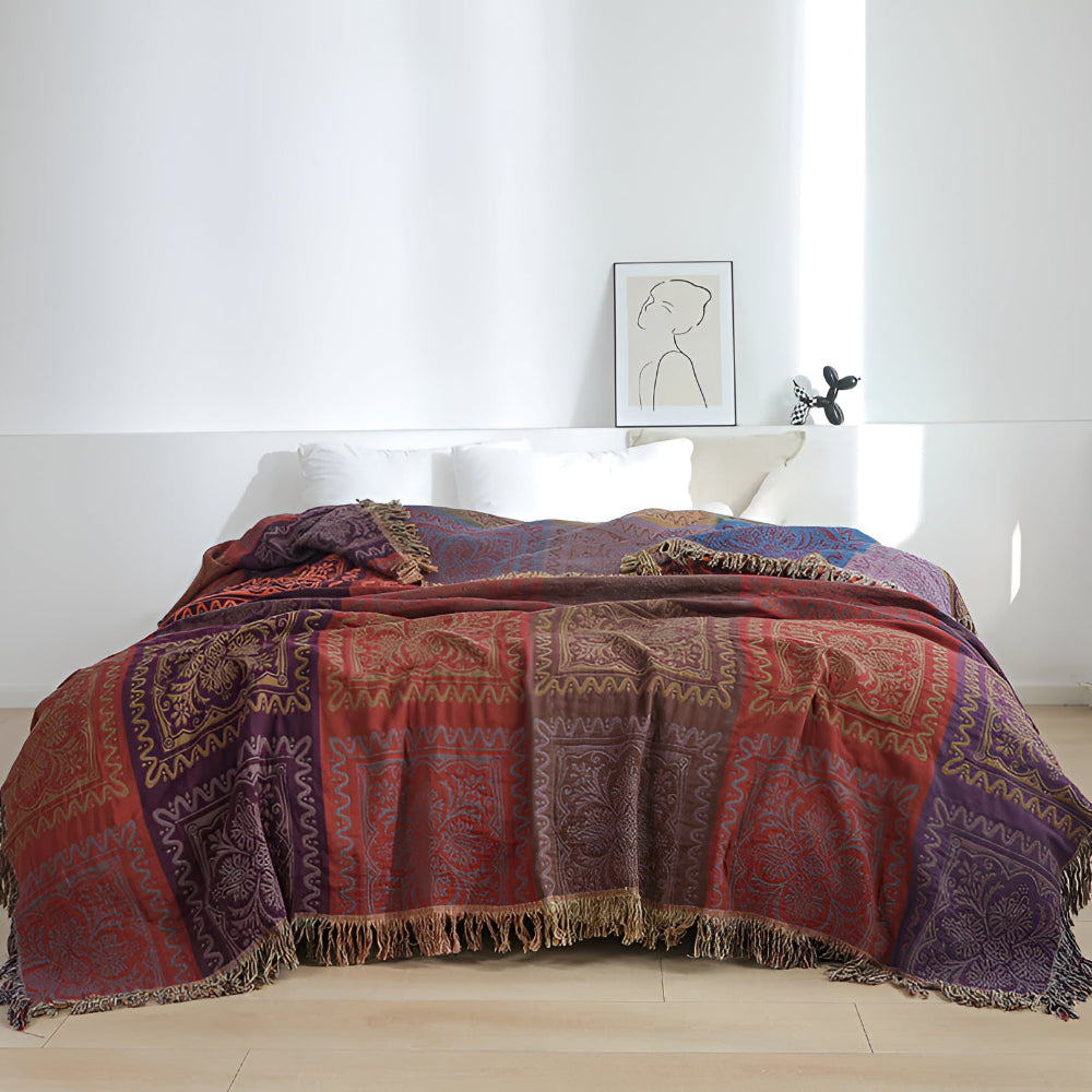 Enso Cotton Tassel Throw Blanket
