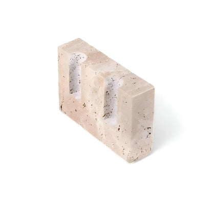 Ishi Stone Candle Stand – Timeless Glow in Sculptural Form