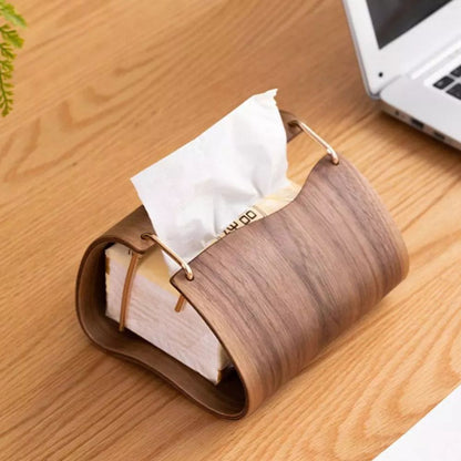 LumiWood Brass Tissue Holder – Refined Warmth for Calm, Elegant Spaces