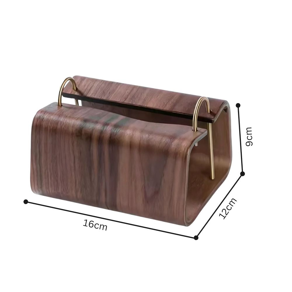 LumiWood Brass Tissue Holder – Refined Warmth for Calm, Elegant Spaces