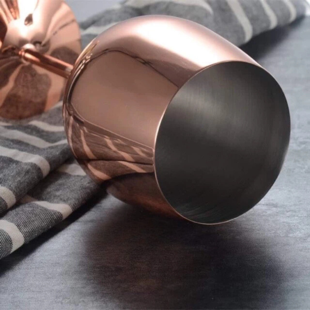 GlowPour Stainless Wine Goblet – Modern Steel Wine glass