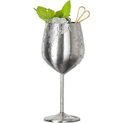 GlowPour Stainless Wine Goblet – Modern Steel Wine glass