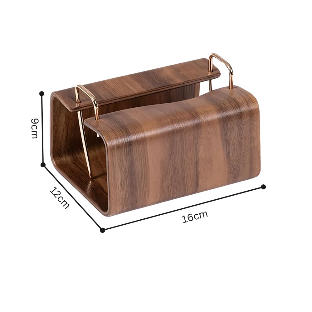 LumiWood Brass Tissue Holder – Refined Warmth for Calm, Elegant Spaces