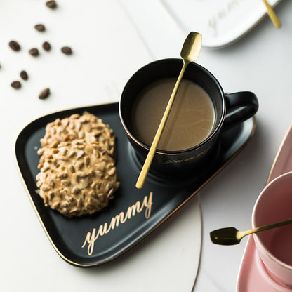 TeaHaven Ceramic Set – Minimalist Cup & Plate for Calm Tea Moments