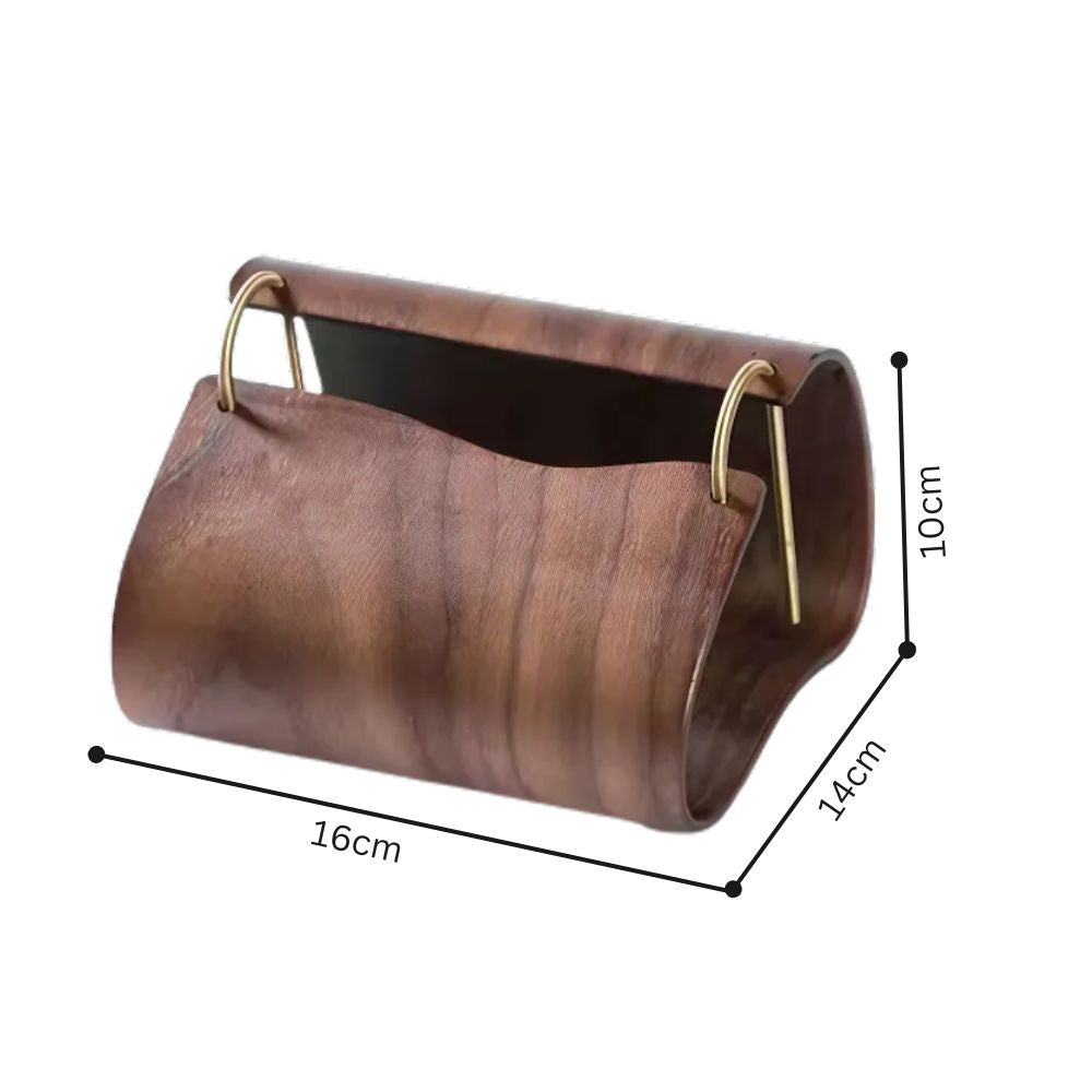 LumiWood Brass Tissue Holder – Refined Warmth for Calm, Elegant Spaces