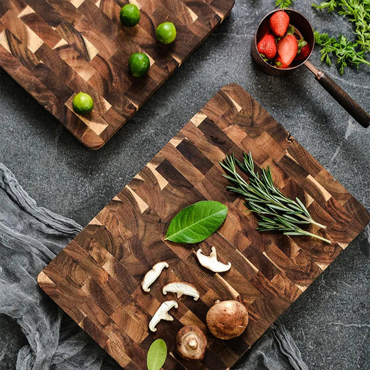 GrainRoot Acacia Board – Solid Wood Chopping & Serving Board for Everyday Rituals