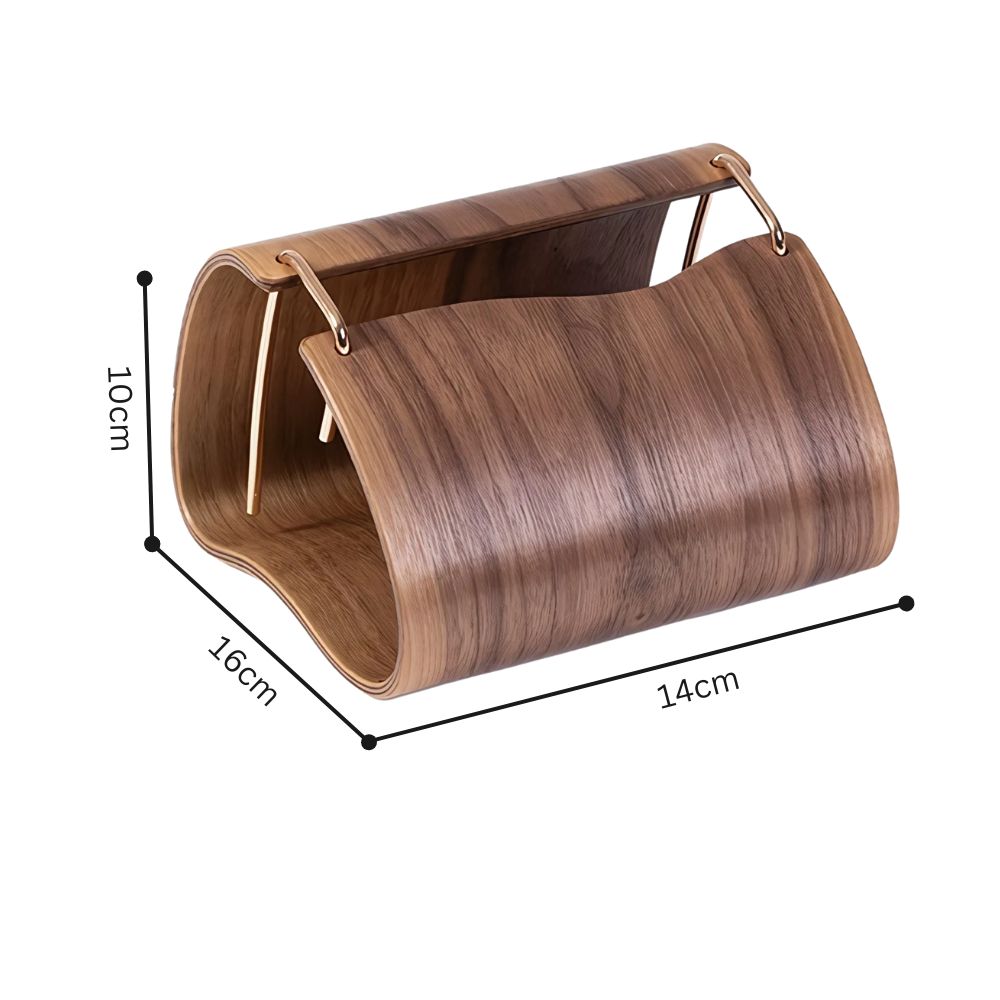 LumiWood Brass Tissue Holder – Refined Warmth for Calm, Elegant Spaces
