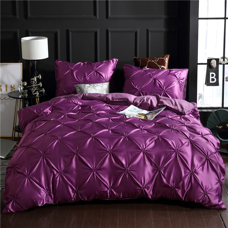 CoolWeave Ice Silk Bedding Set – 3-Piece Lightweight Quilt Cover for Effortless Sleep