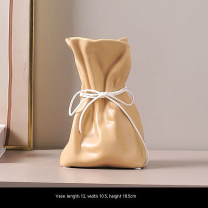 Ceramic Bag Vase – Sculptural Stoneware Inspired by a Paper Bag
