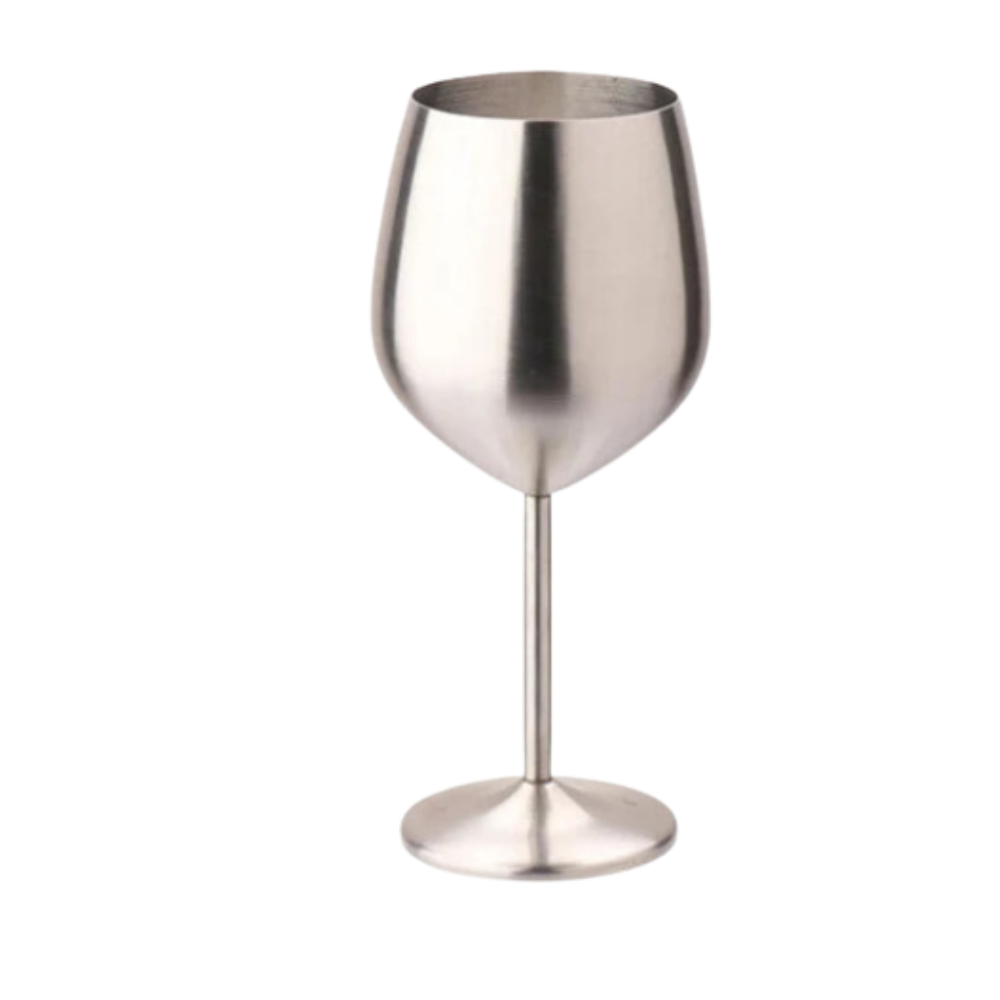 GlowPour Stainless Wine Goblet – Modern Steel Wine glass