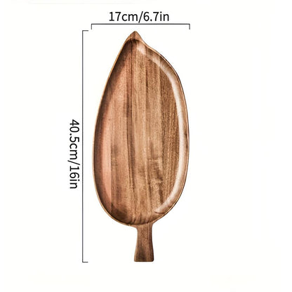 MoriLeaf Wooden Plate – Natural Form for Intentional Serving