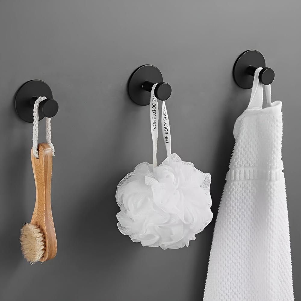 GripLuxe Shower Hooks – Self-Adhesive Holders for Smart, Effortless Storage