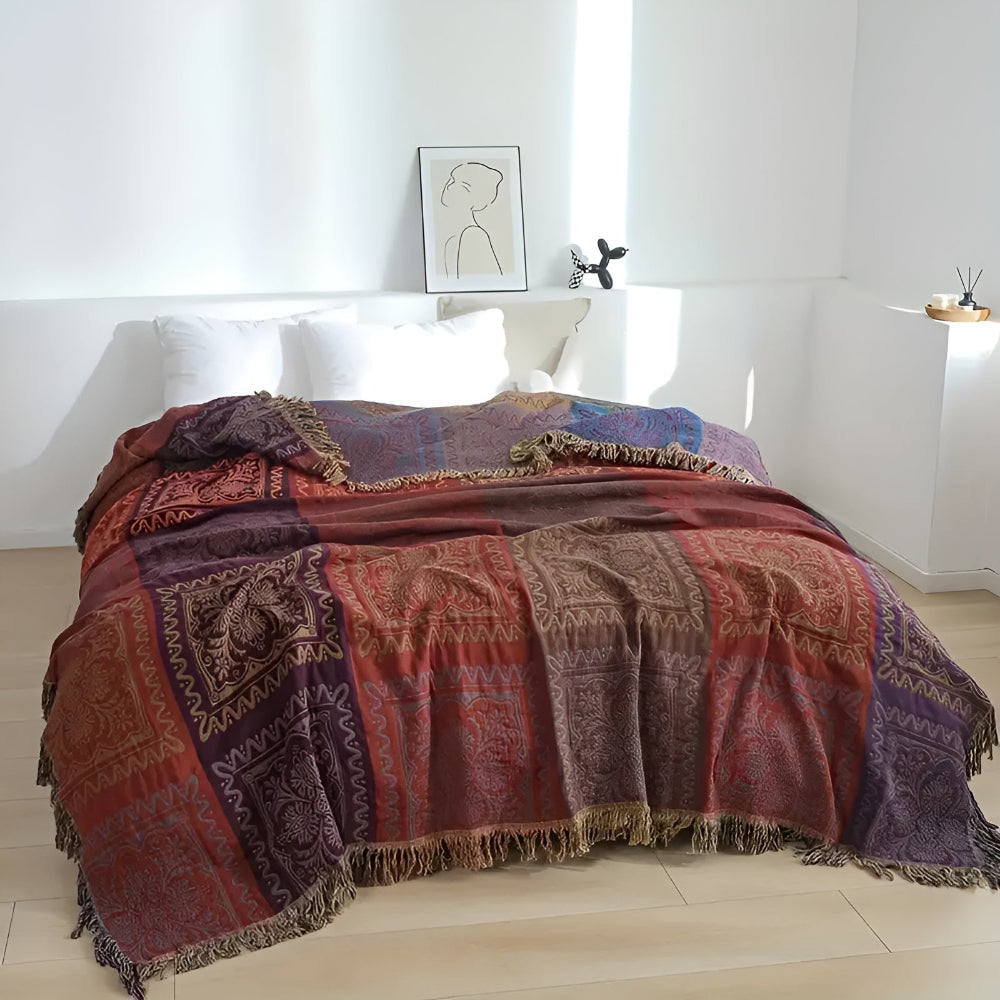 Enso Cotton Tassel Throw Blanket
