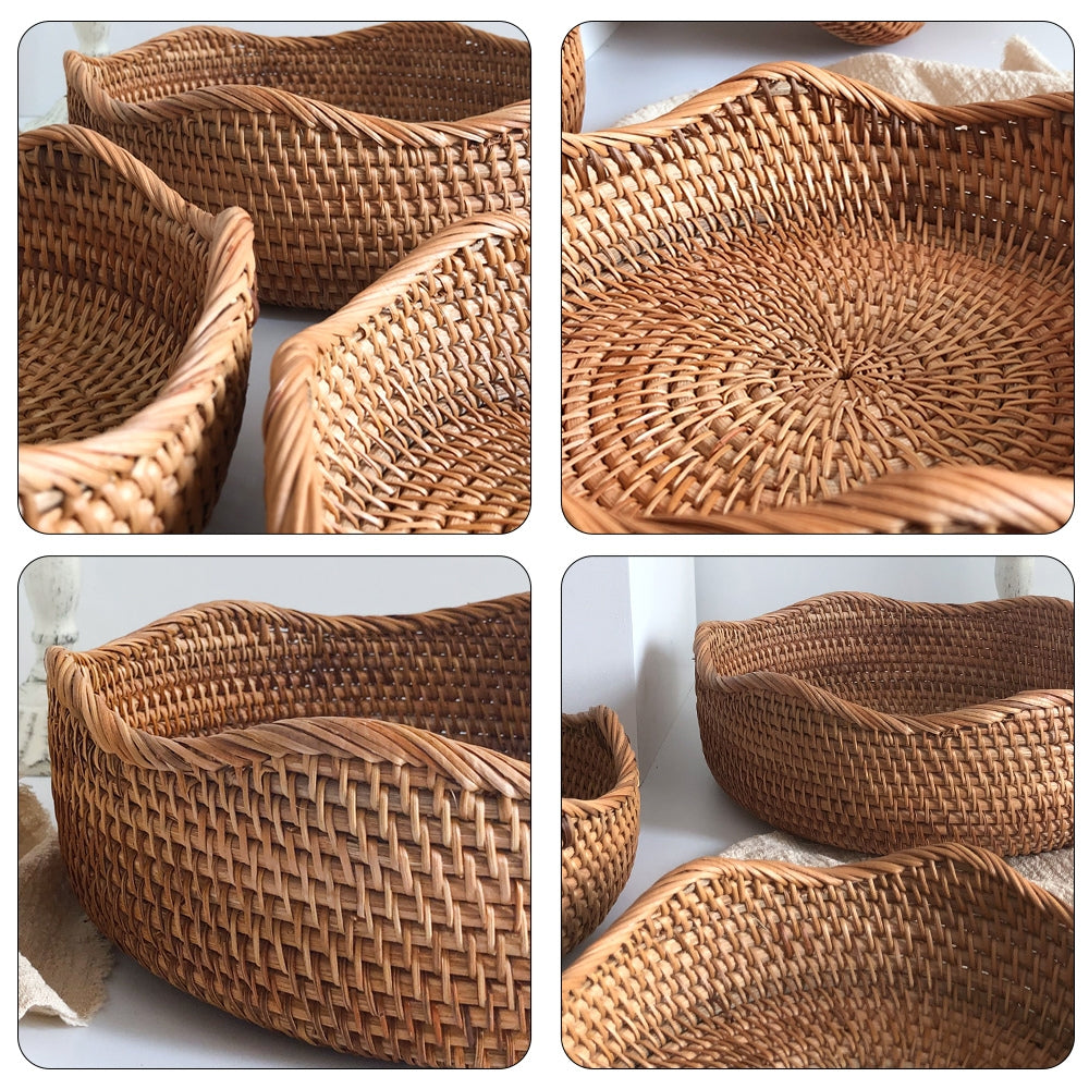 BreezeWeave Hand-Woven Rattan Basket