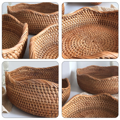 BreezeWeave Hand-Woven Rattan Basket