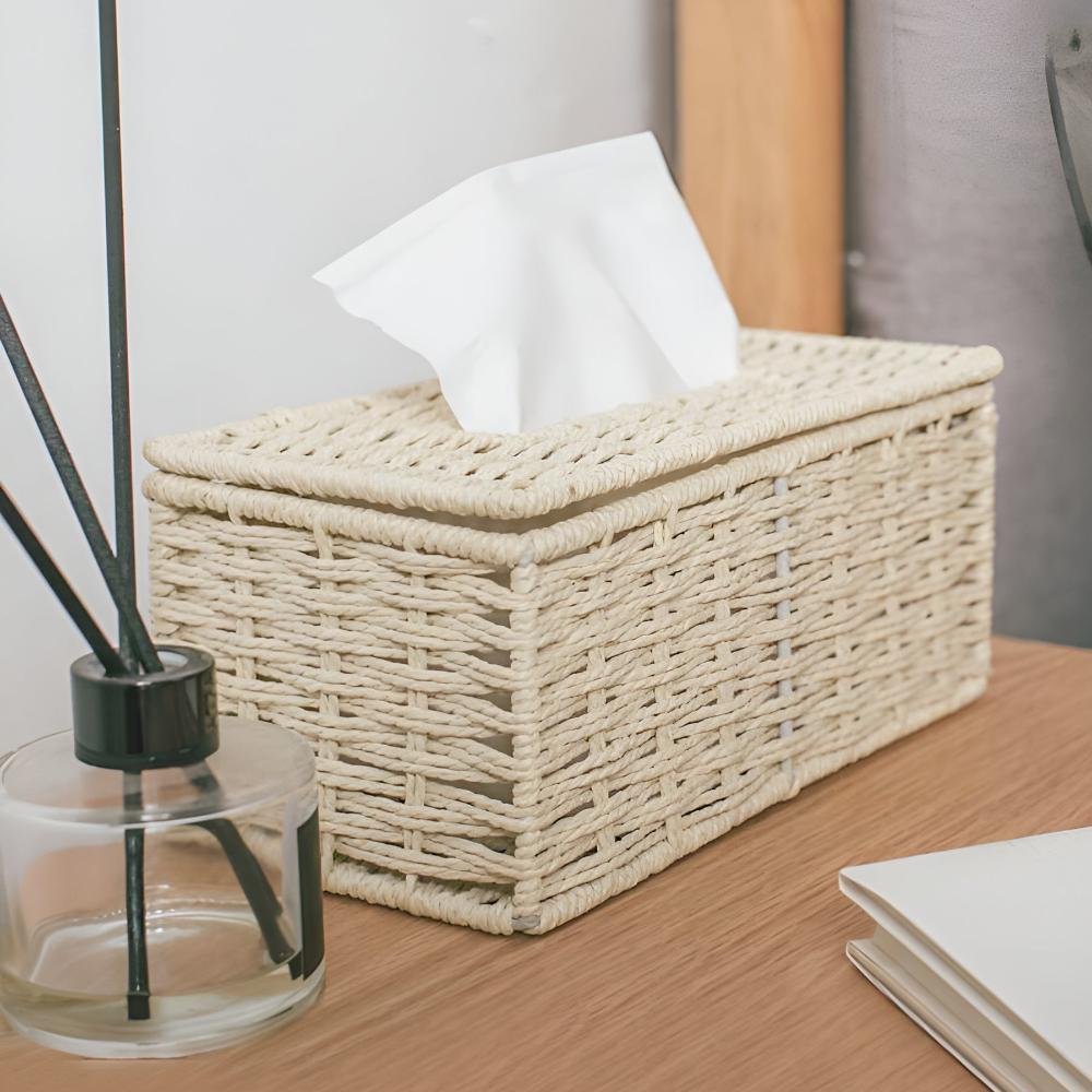 WeaveHaven Rattan Tissue Box