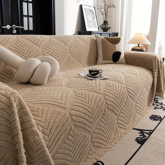 HayashiFleece Leaf Sofa Cover