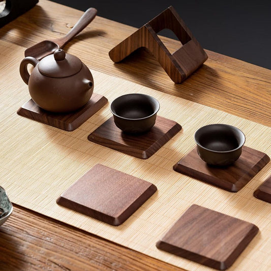Tsubaki Handcrafted Wooden Coaster 6pcs Set