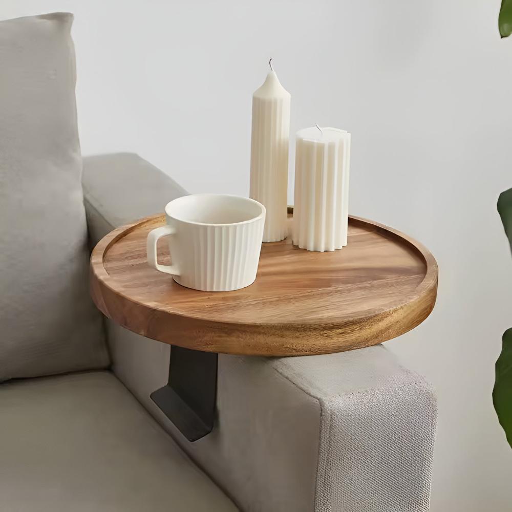 NestEdge Clip-On Walnut Tray