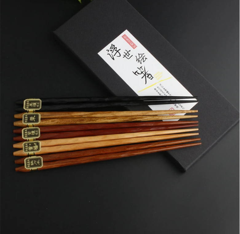 HikariHashi Traditional Japanese Chopsticks – Natural Wooden Utensils