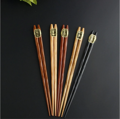 HikariHashi Traditional Japanese Chopsticks – Natural Wooden Utensils