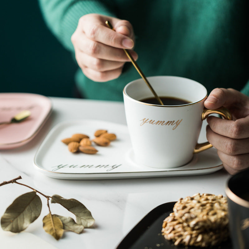 TeaHaven Ceramic Set – Minimalist Cup & Plate for Calm Tea Moments