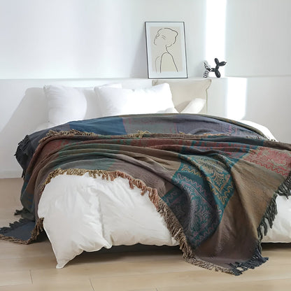 Enso Cotton Tassel Throw Blanket