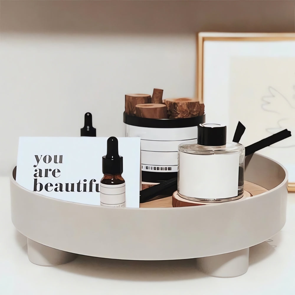 ArborRound Wooden Tray – Modern Calm for Serving & Styling