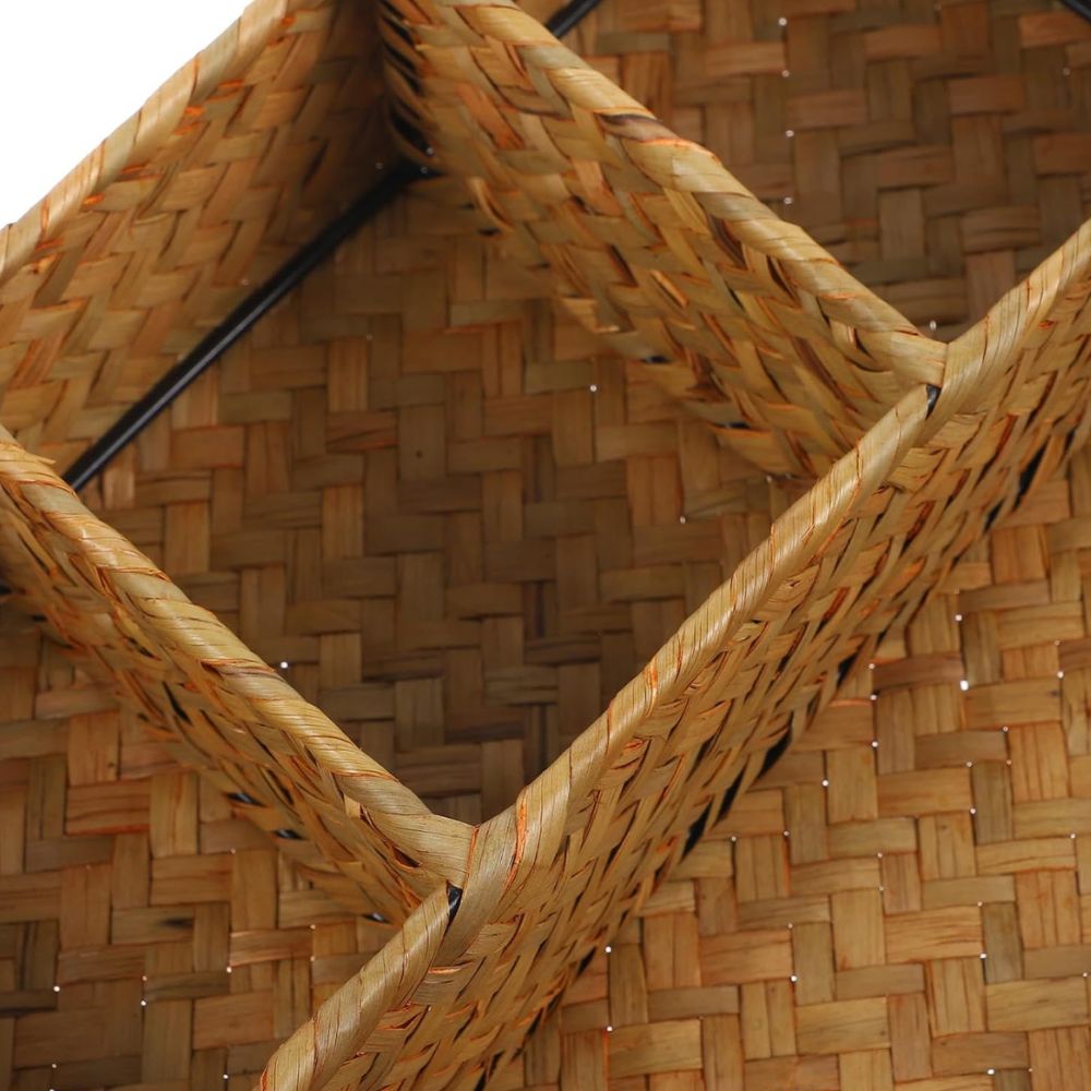 TideWeave Handcrafted Rattan Desk Organiser