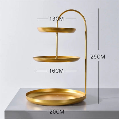 Brushed Gold Storage Stand – Minimalist Metal Organiser for Living Spaces