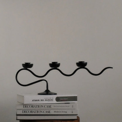 Kazan Iron Candle Holder – Twisted Sculptural Form